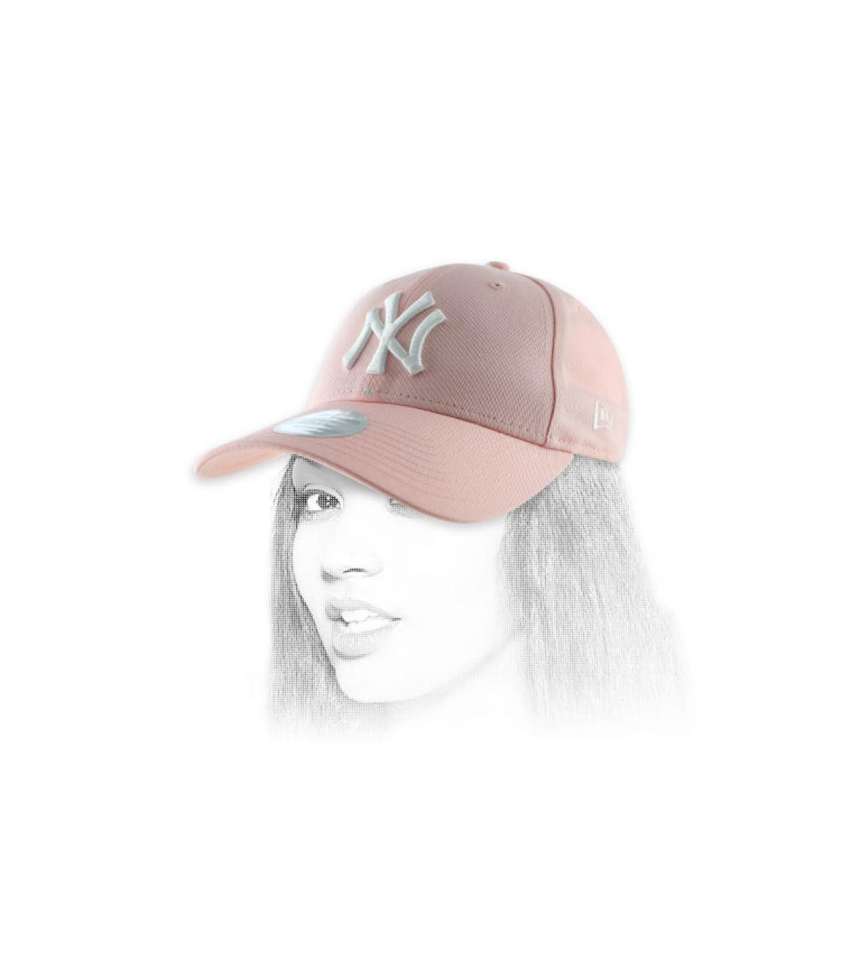 casquette femme NY rose Casquette Femme NY League Essential pink